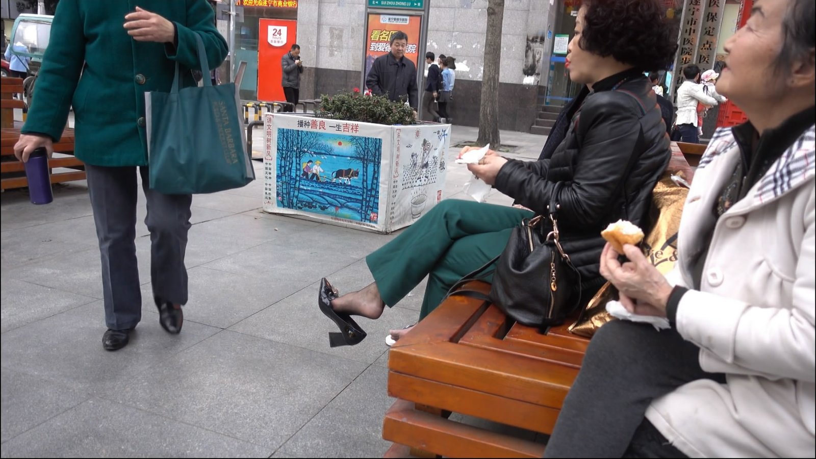 Romantic couple dangling